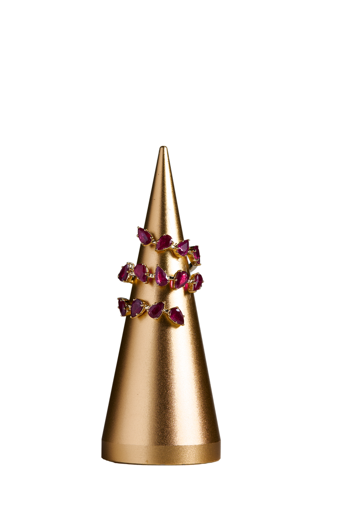 Rubin Blüten Ring