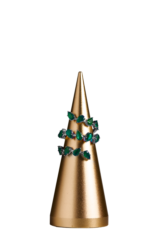 Smaragd Blüten Ring