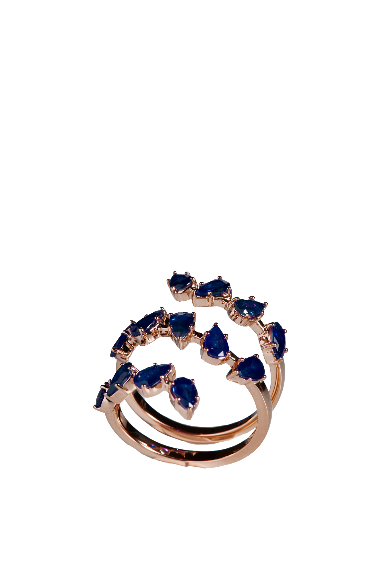 Saphir Blüten Ring