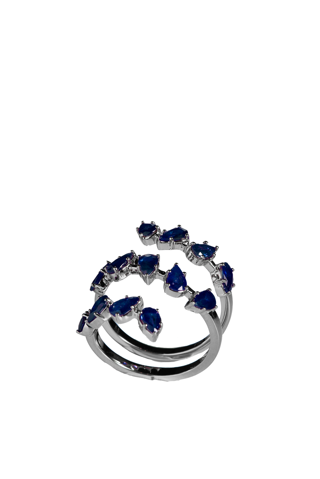 Saphir Blüten Ring