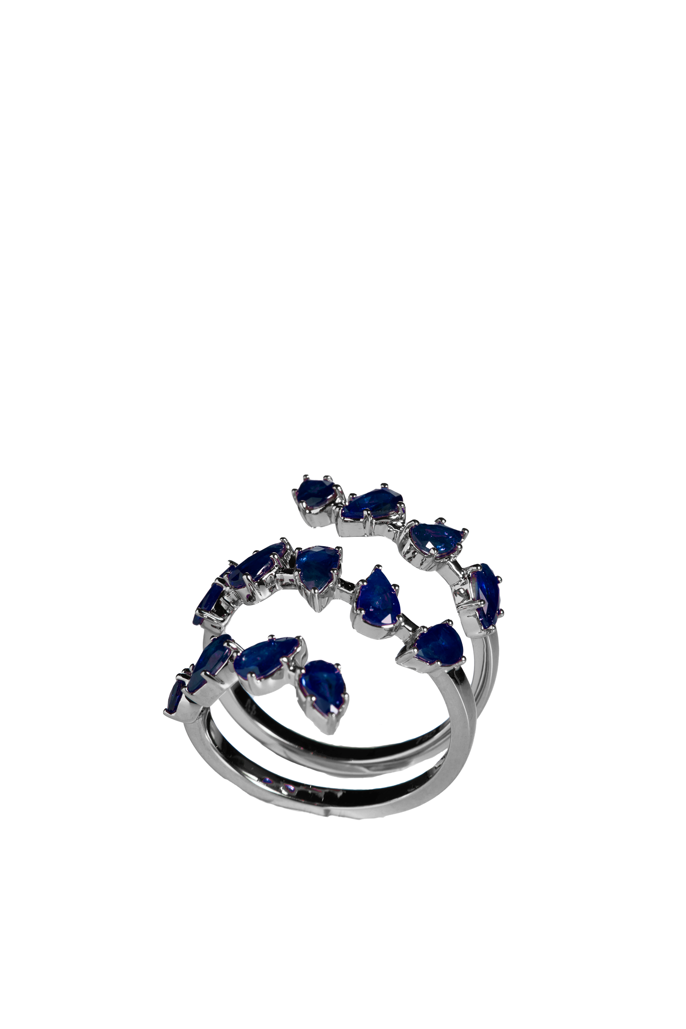 Saphir Blüten Ring